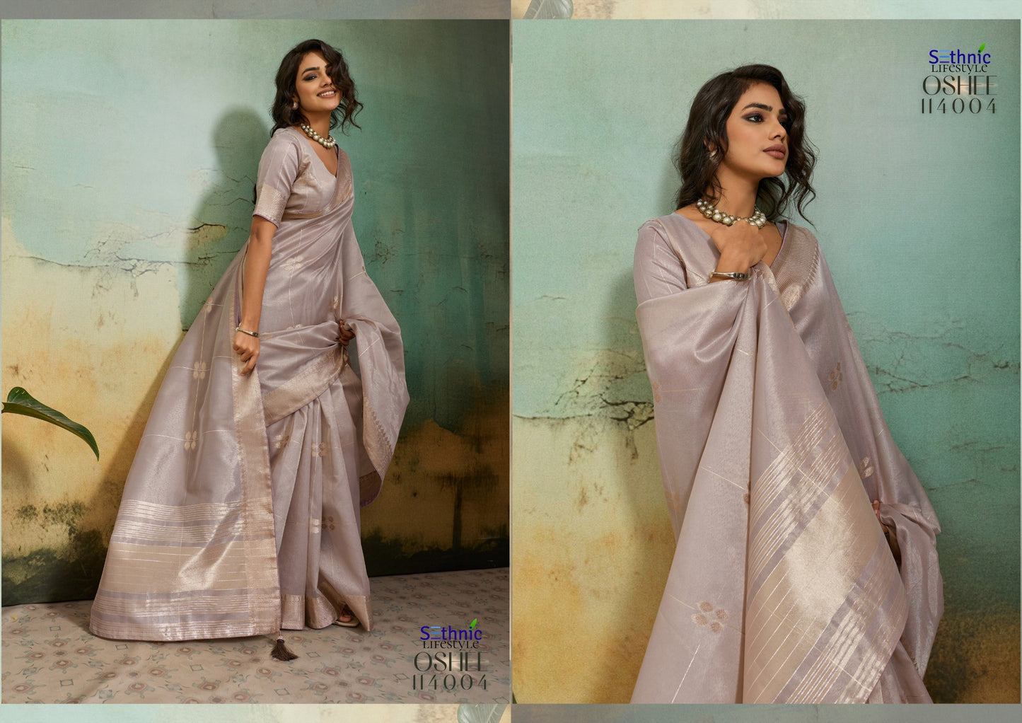 114004 Oshee Vibe Sethnic Linen Sarees