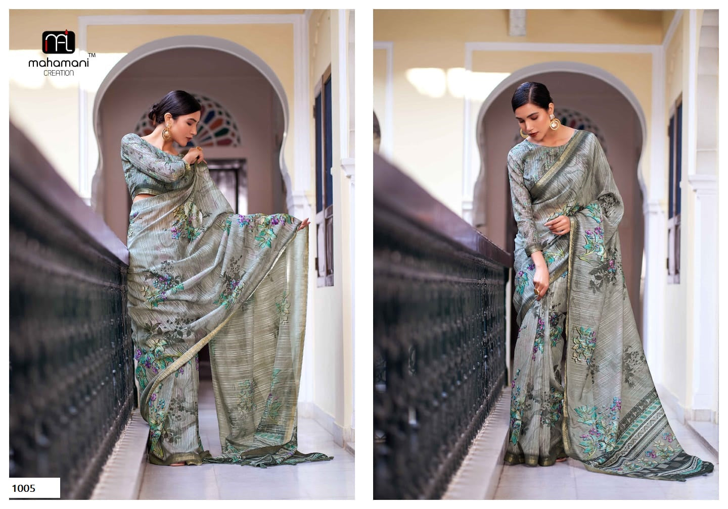 1005 Ruby Mahamani Creation Sarees