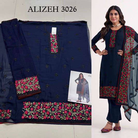 3026 Almora Vol 7 Alizeh Unstitched Suits