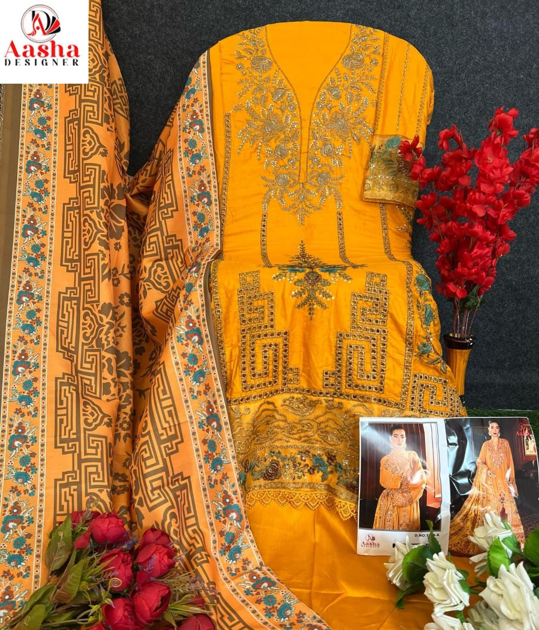 1149A Aasha Designer Heavy Rayon Pakistani Salwar Suits