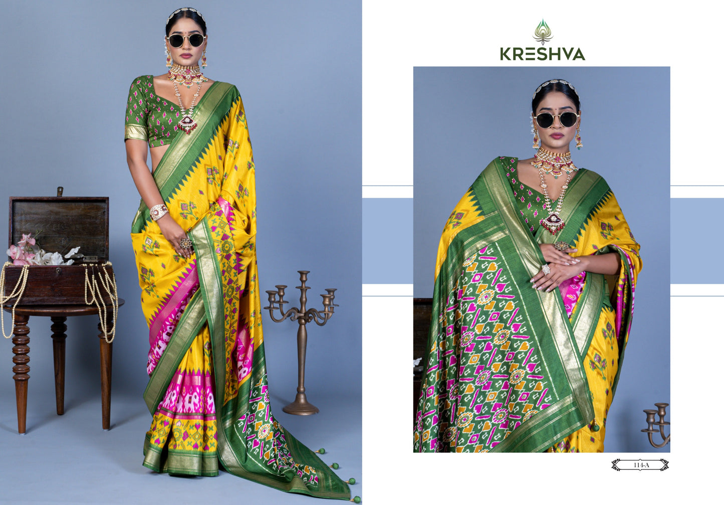 114A Hit Nandi Kreshva P.V Silk Sarees