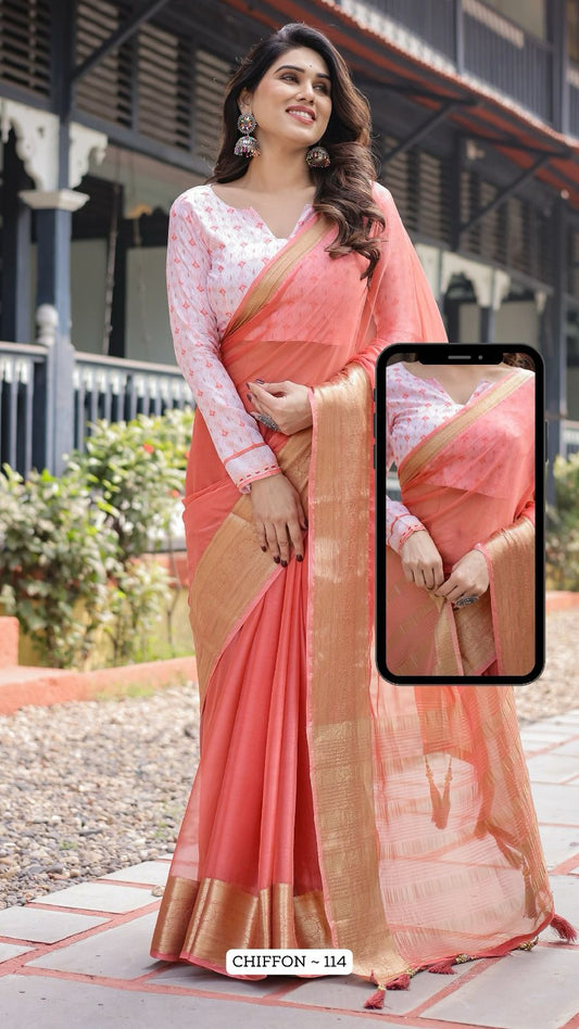 114 Almaari Chiffon Sarees