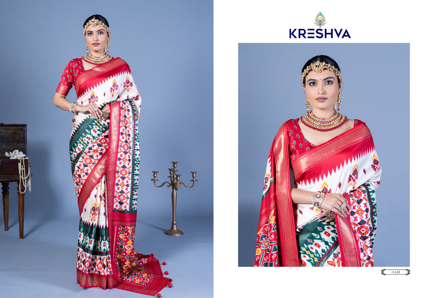 114H Hit Nandi Kreshva P.V Silk Sarees