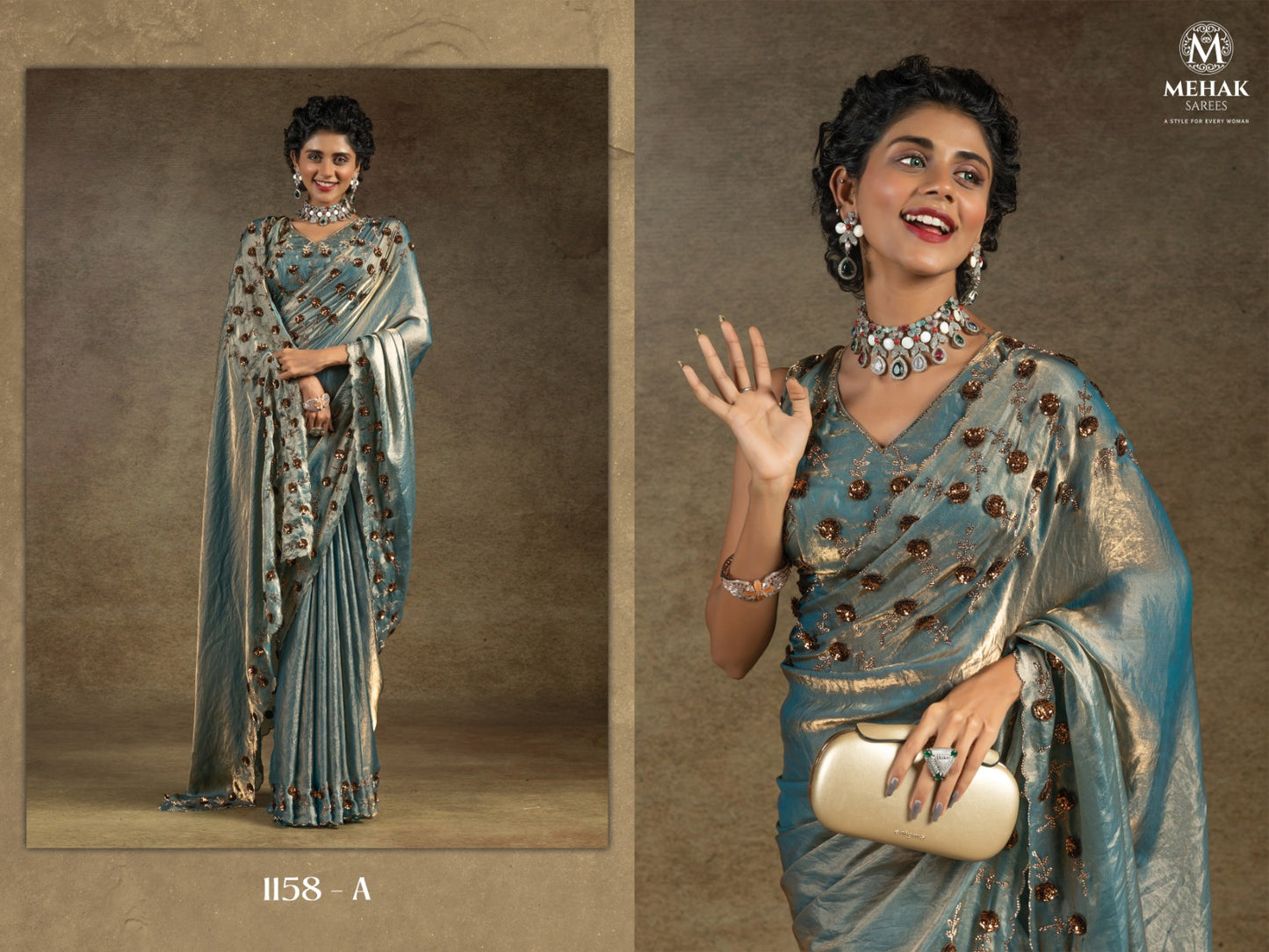 1158A Mehek Satin Silk Sarees