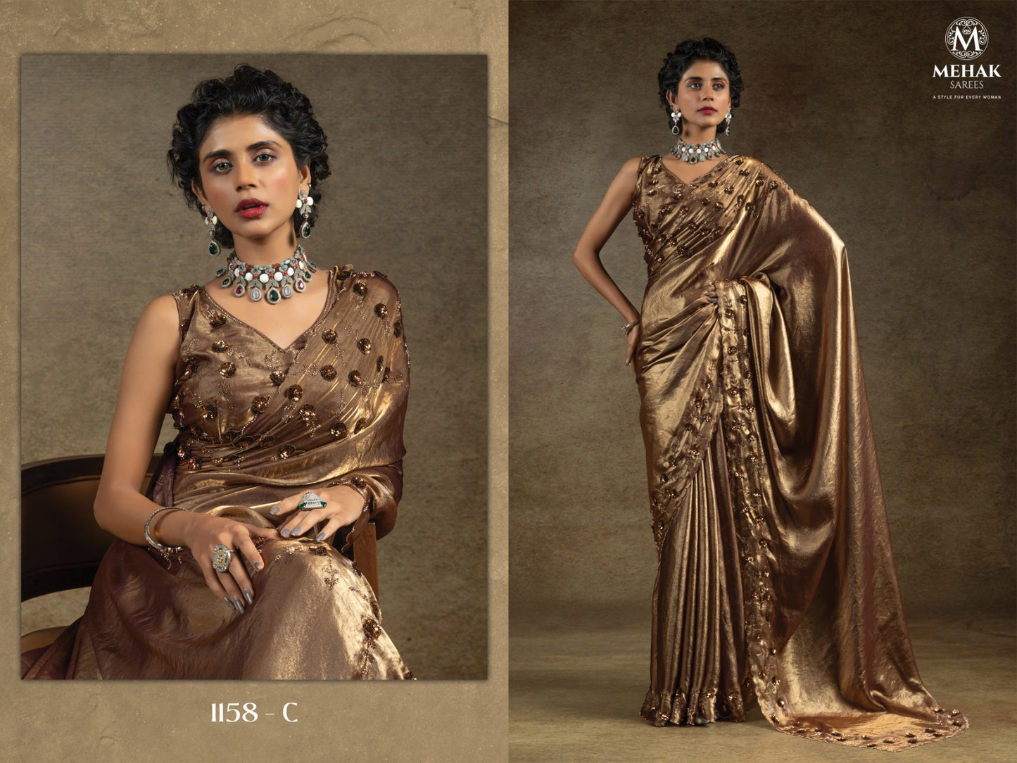 1158C Mehek Satin Silk Sarees