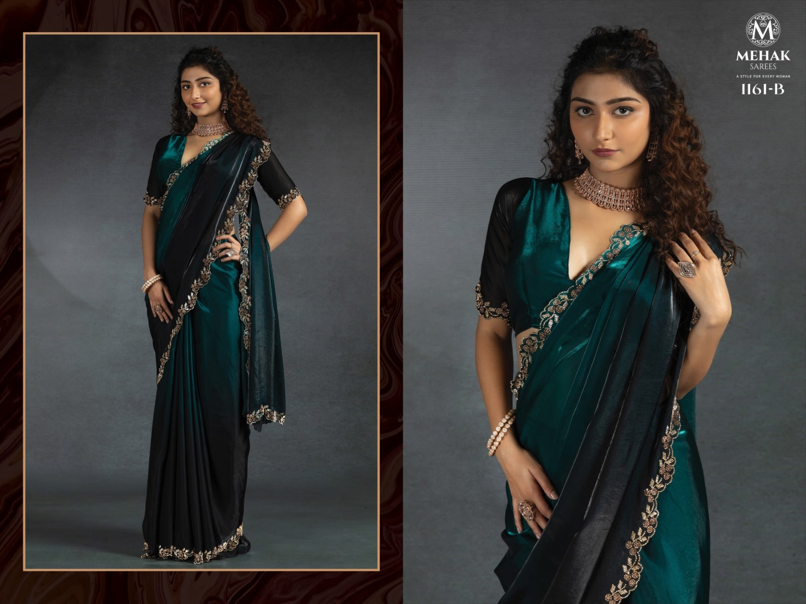 1161-B Mehek Satin Silk Sarees