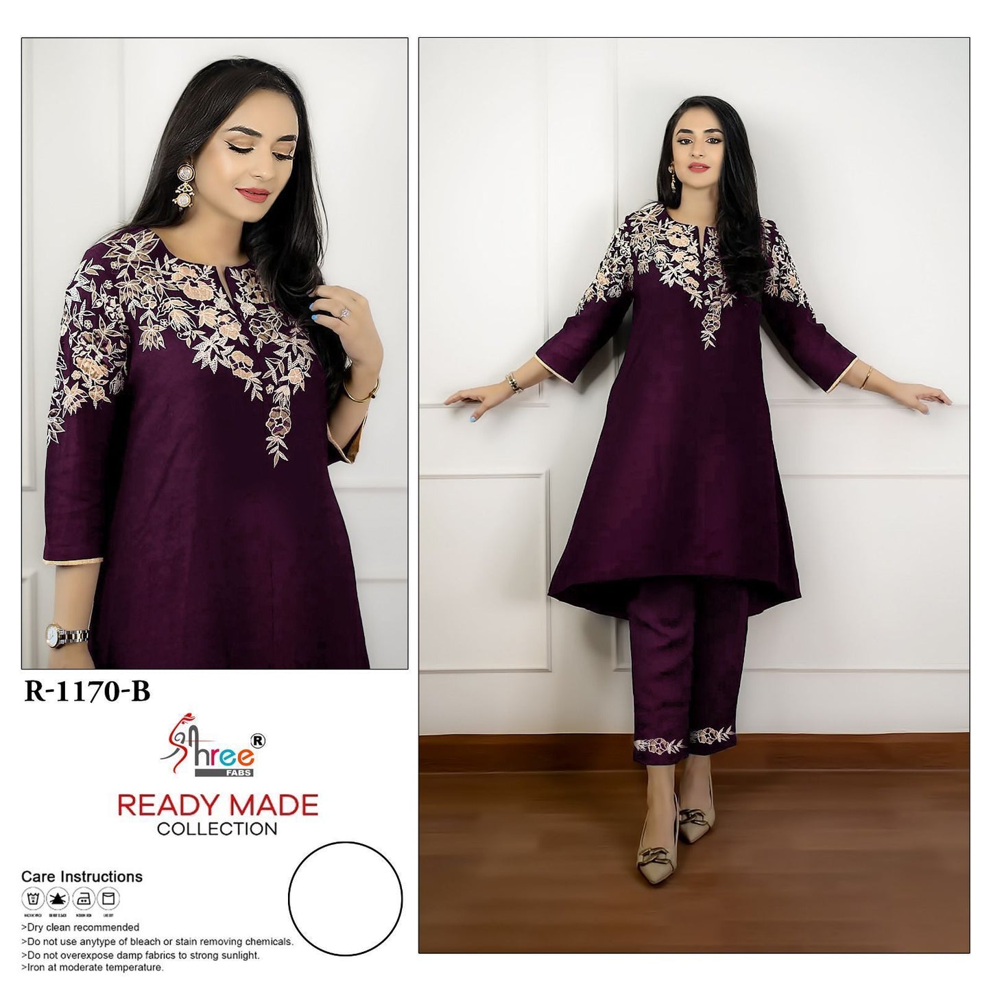 R-1170-B Shree Fabs Top Bottom Set