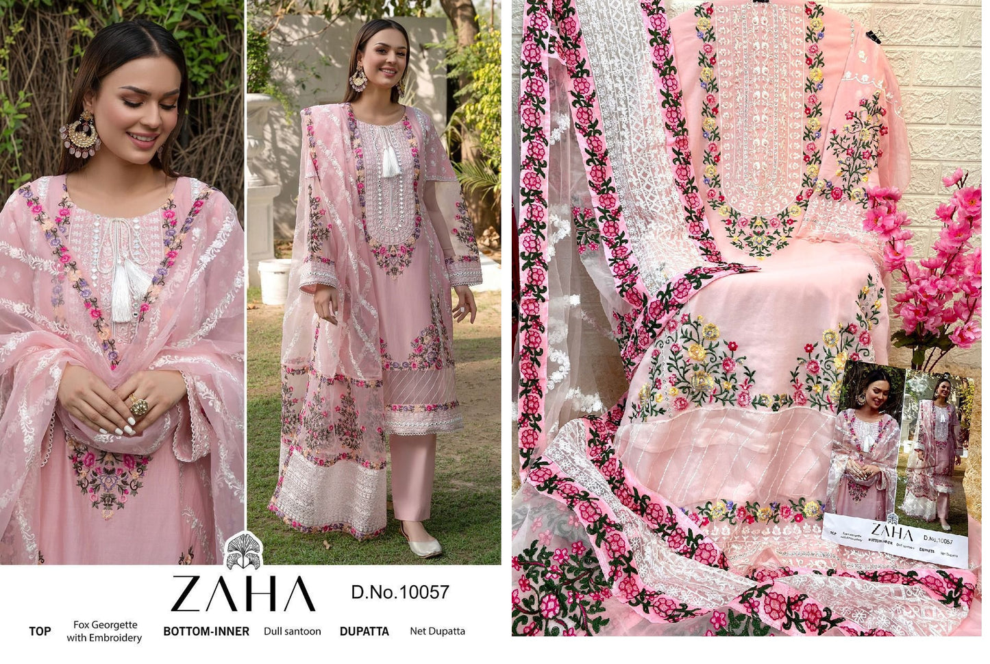 10057 Zaha Pakistani Salwar Suits