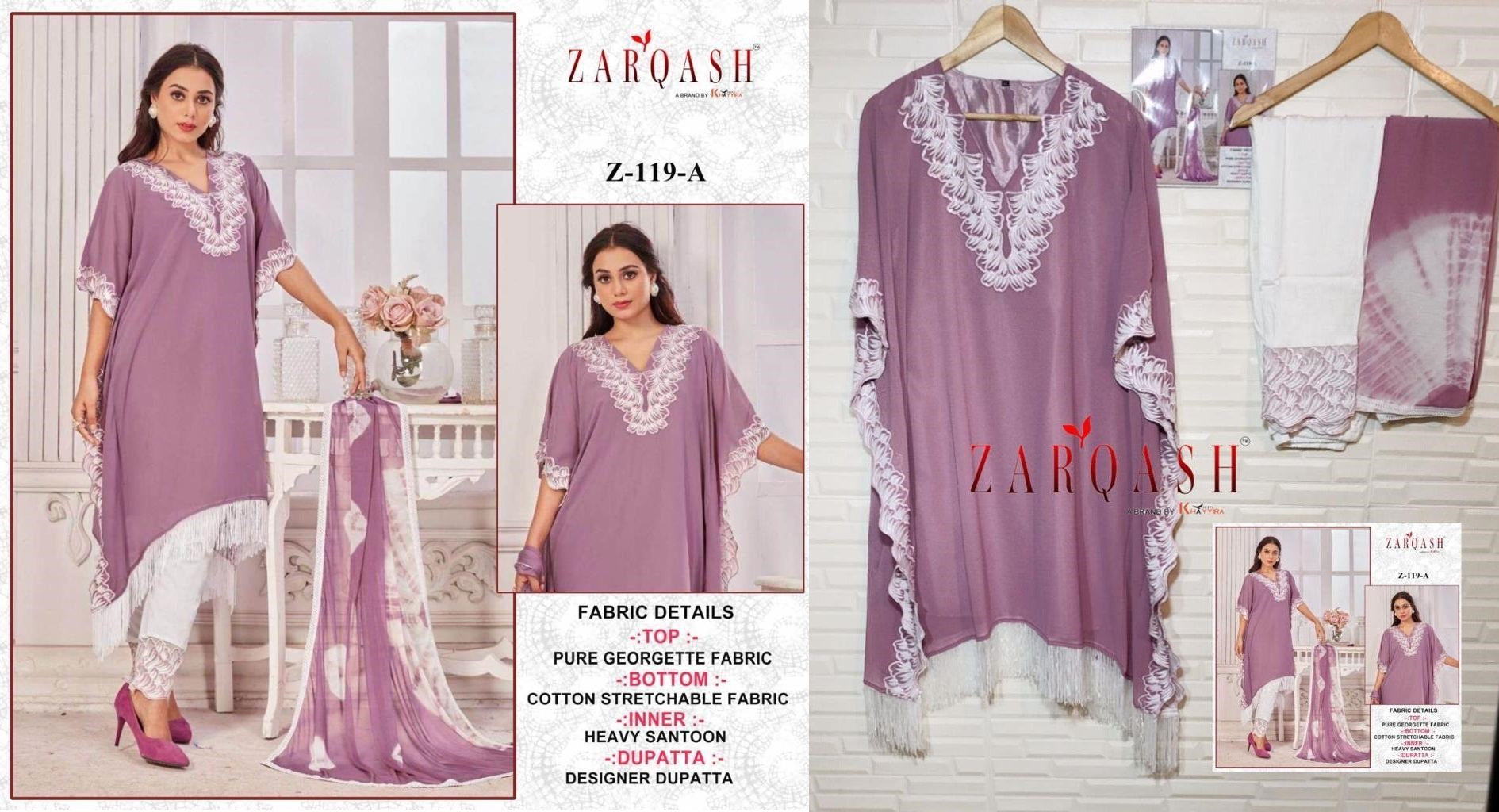 Z-119A Zarqash Pakistani Readymade Suits