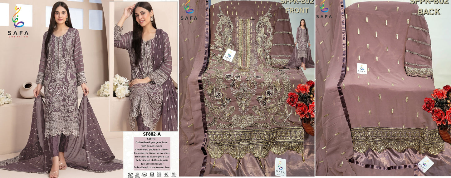 802A Safa Creation Pakistani Salwar Suits