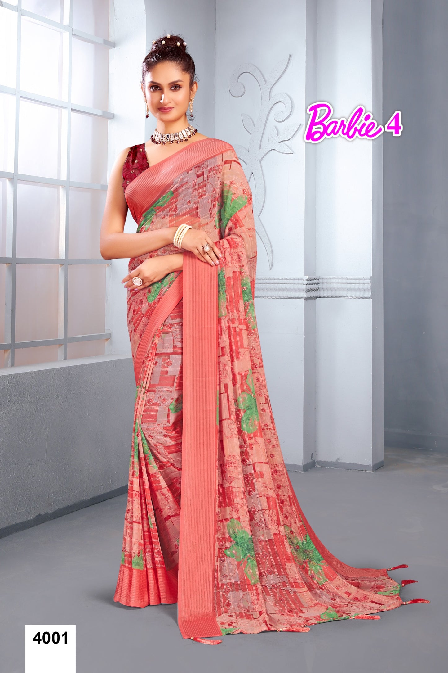 4001 Barbie Vol 4 Mahamani Creation Sarees