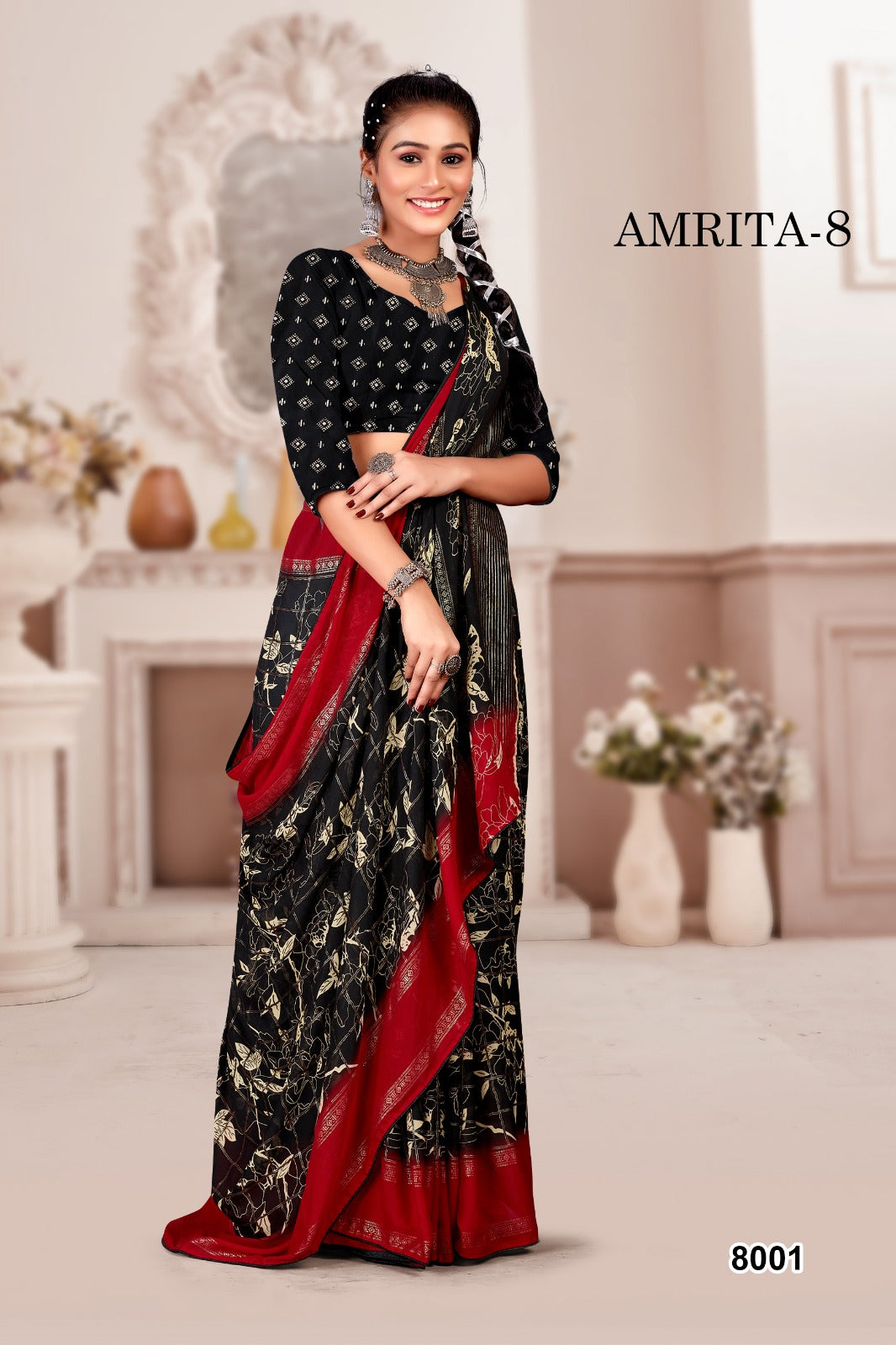 8001 Amrita Vol 8 Mahamani Creation Sarees