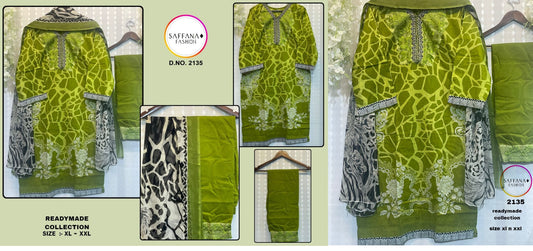 2135Green Saffana Pakistani Readymade Suits