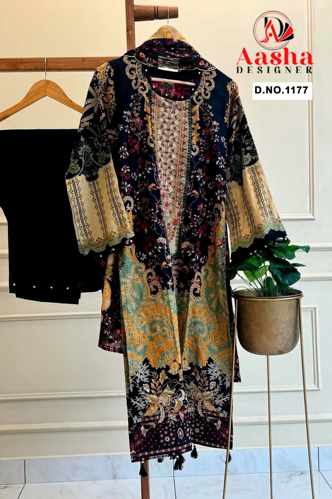 1177 Aasha Designer Embroidery Pakistani Salwar Suits