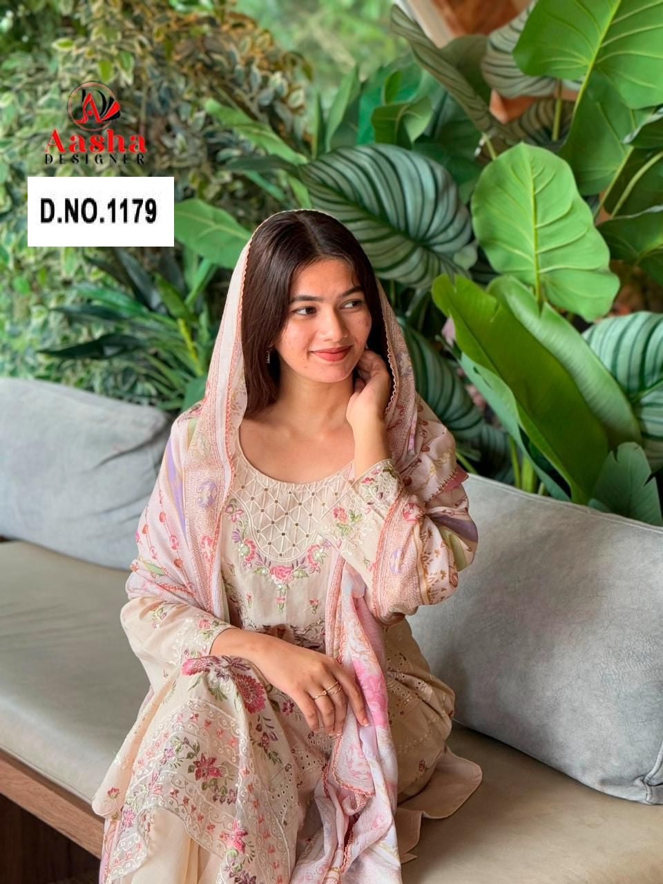 1179 Aasha Designer Embroidery Pakistani Salwar Suits