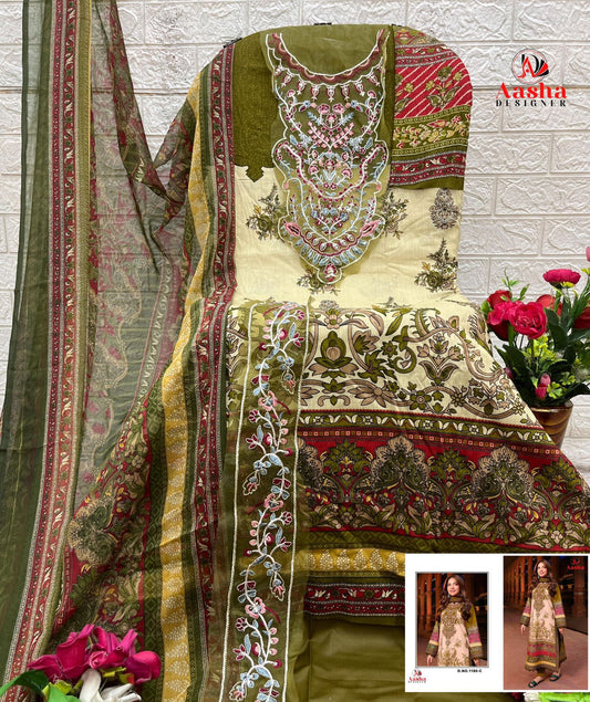 1180-C Aasha Designer Printed Pakistani Patch Suits