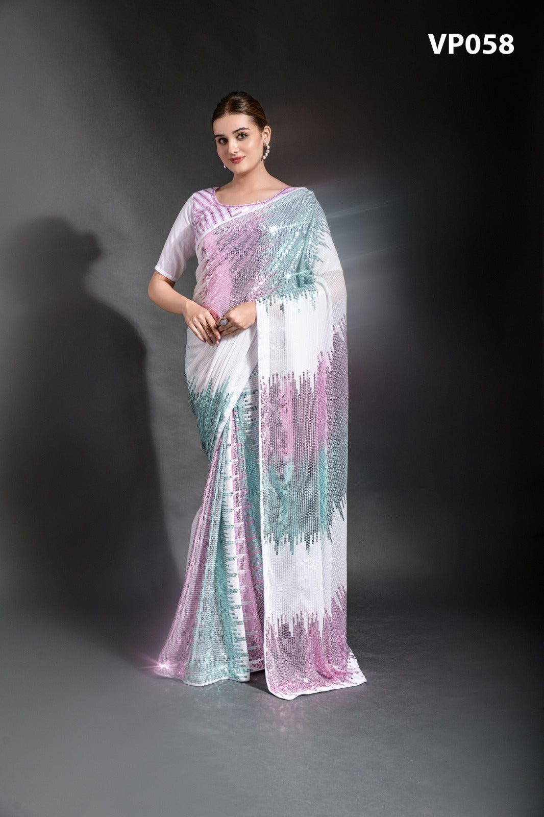 58 Sequin Chadar Fashion Berry Sarees