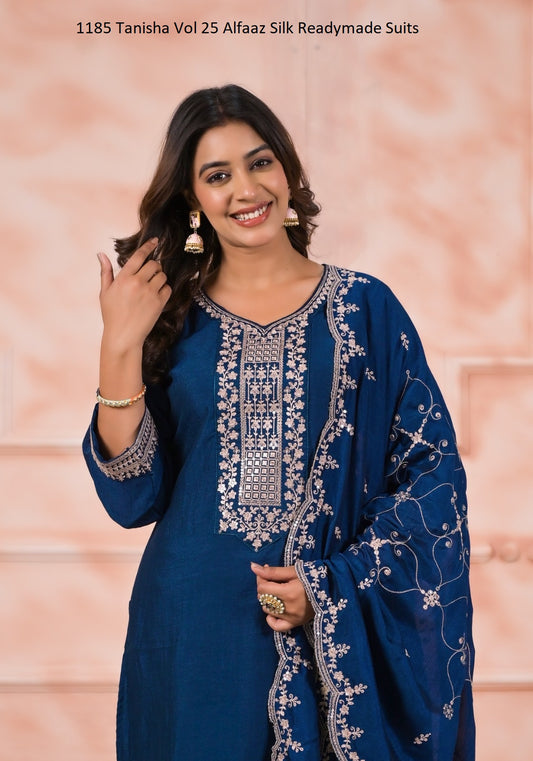 1185 Tanisha Vol 25 Alfaaz Silk Readymade Suits