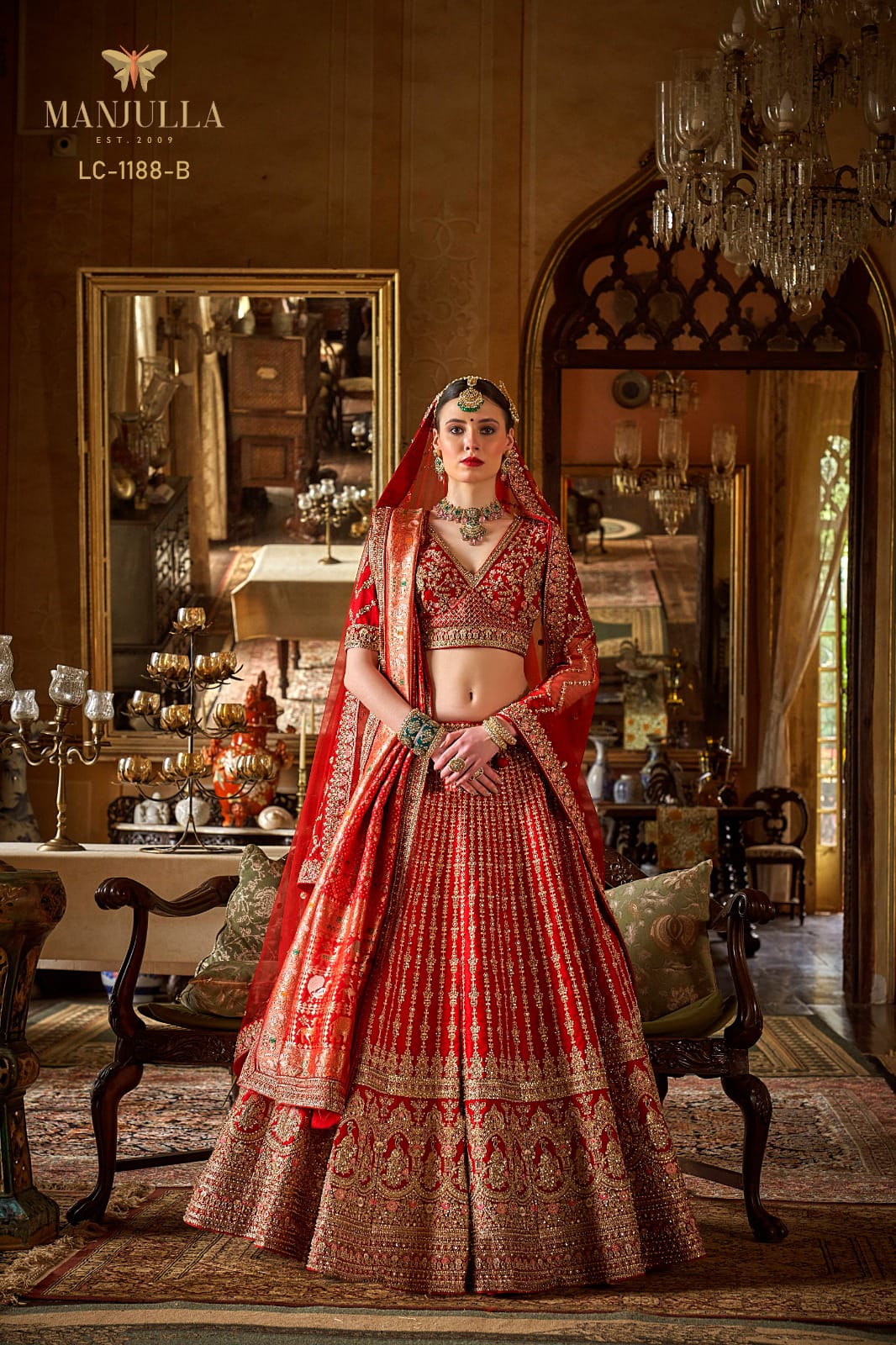 1188-B Dulhan Hit Design Manjulla Tone Silk Bridal Lehenga Choli