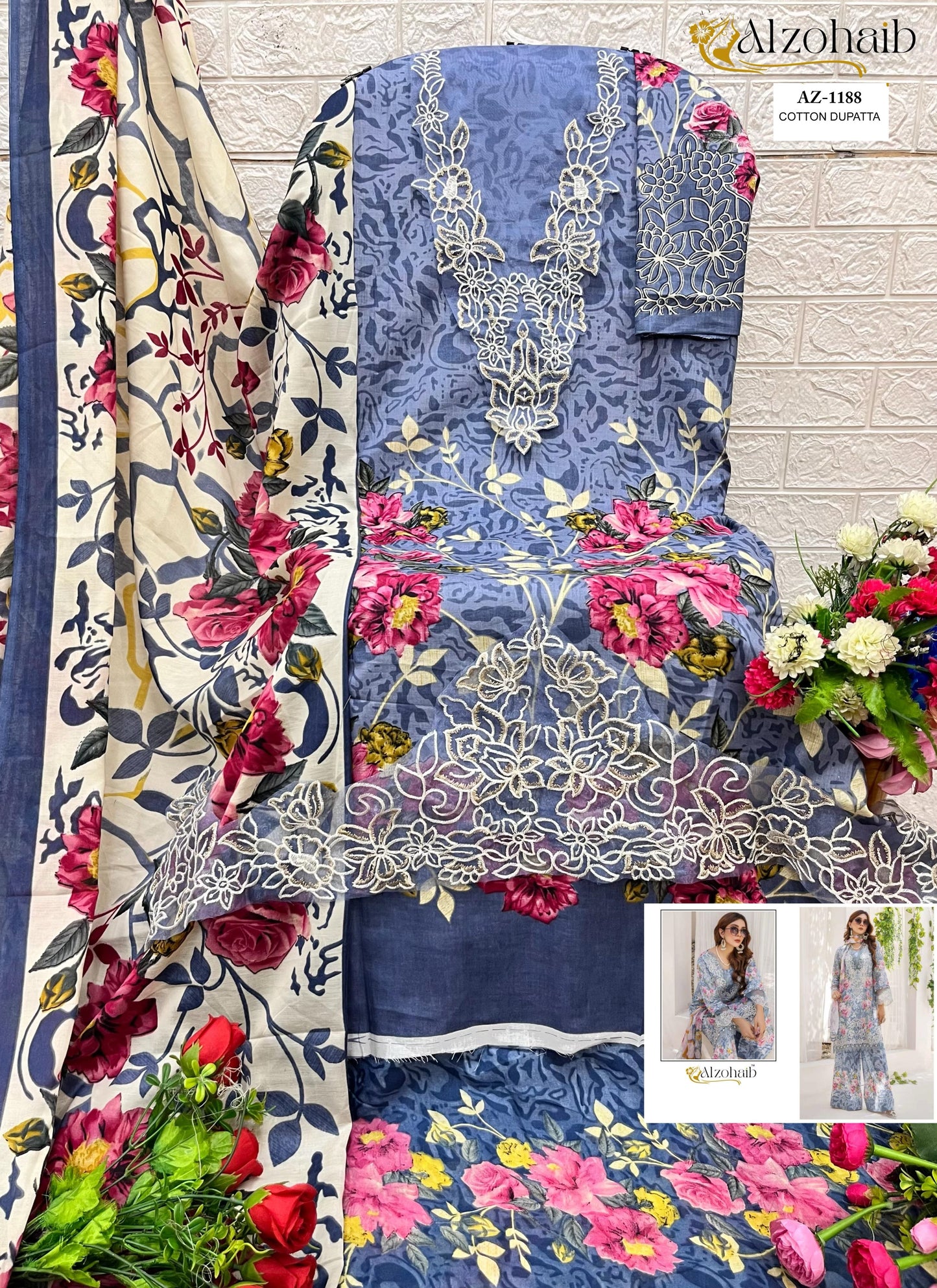 1188 Sakina Vol 2 Al Zohaib Cotton Print Pakistani Salwar Suits