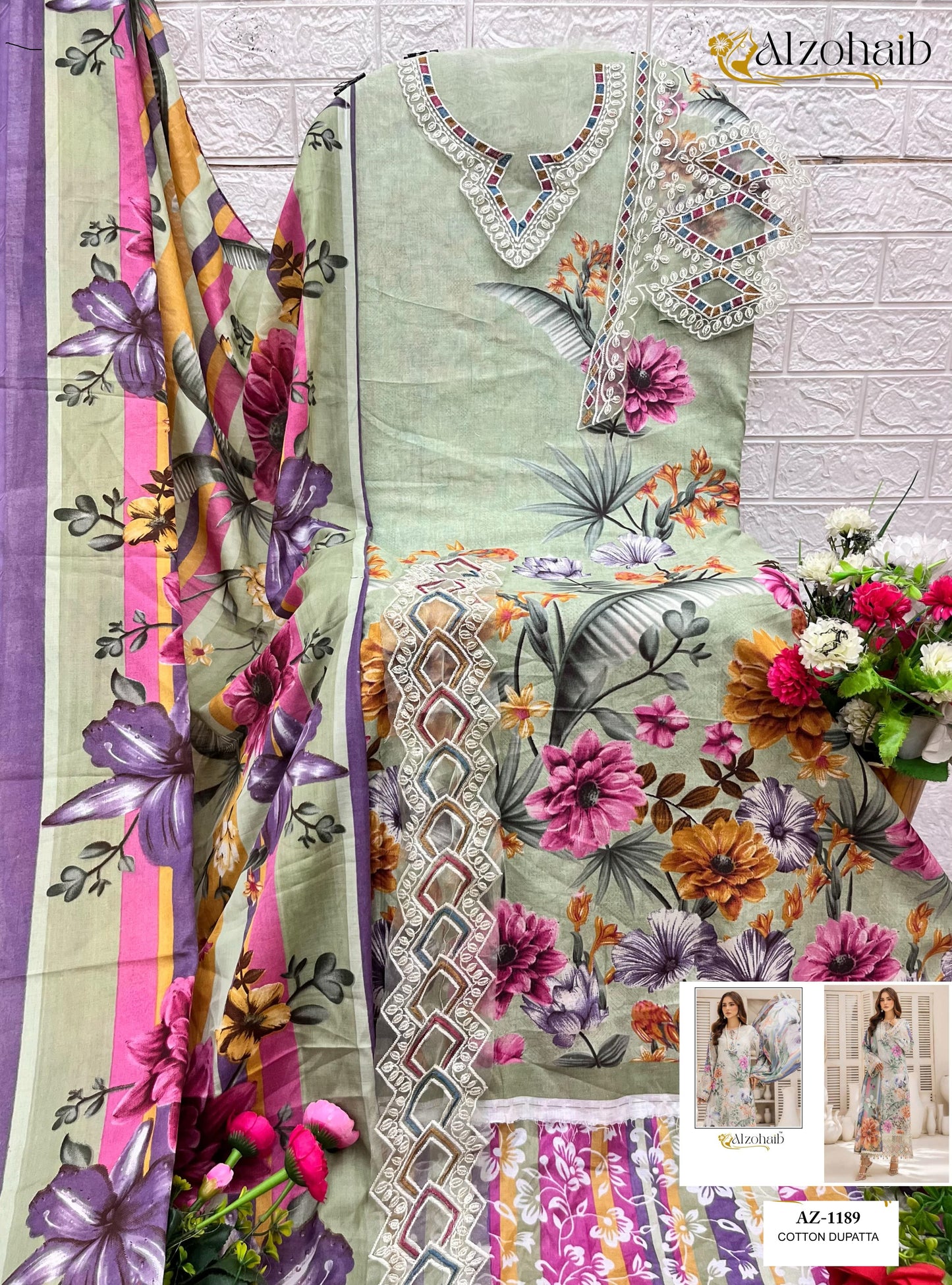 1189 Sakina Vol 2 Al Zohaib Cotton Print Pakistani Salwar Suits
