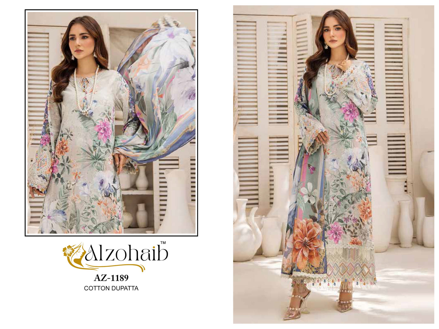 1189 Sakina Vol 2 Al Zohaib Cotton Print Pakistani Salwar Suits
