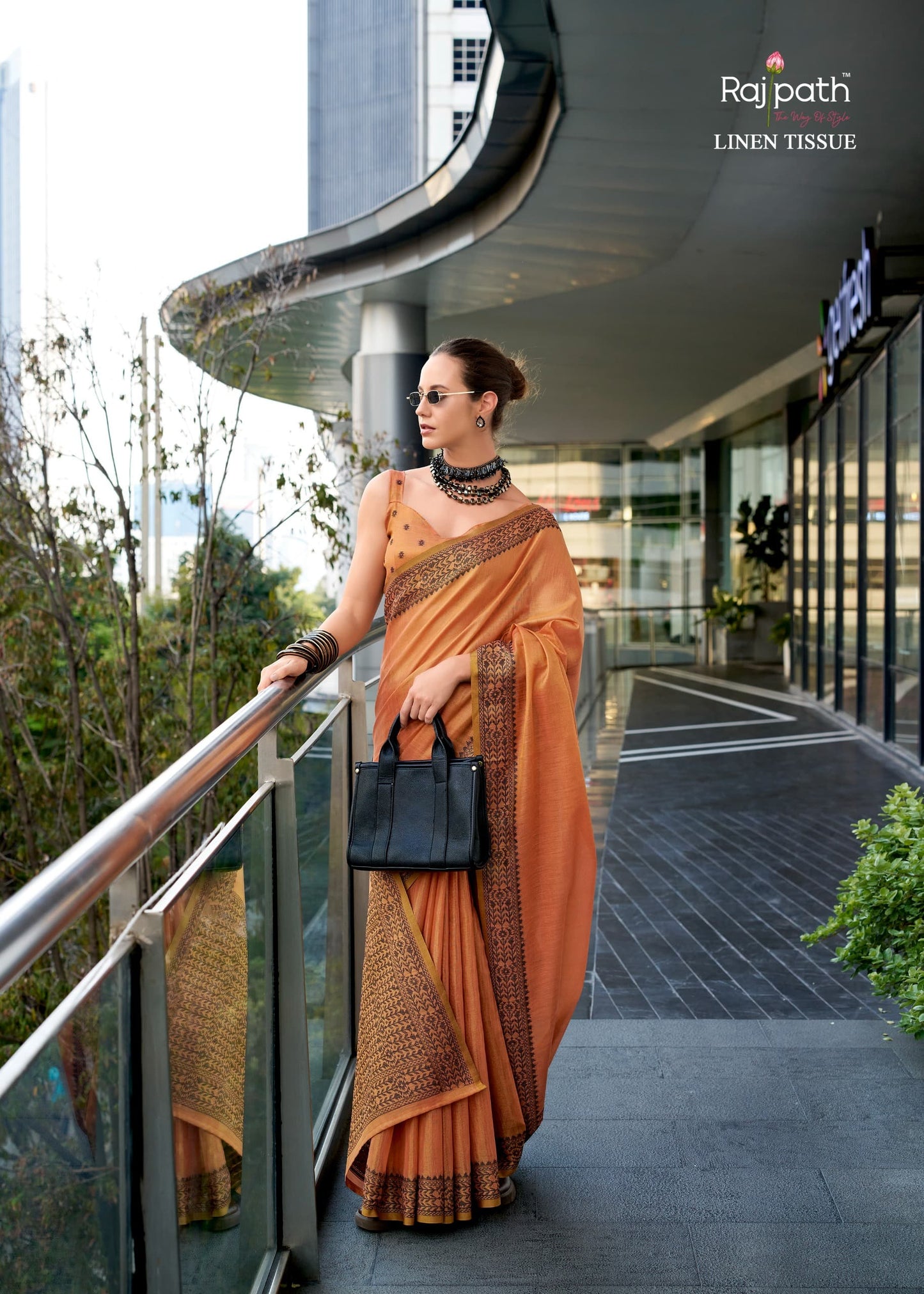 118 Blackberry Rajpath Linen Sarees