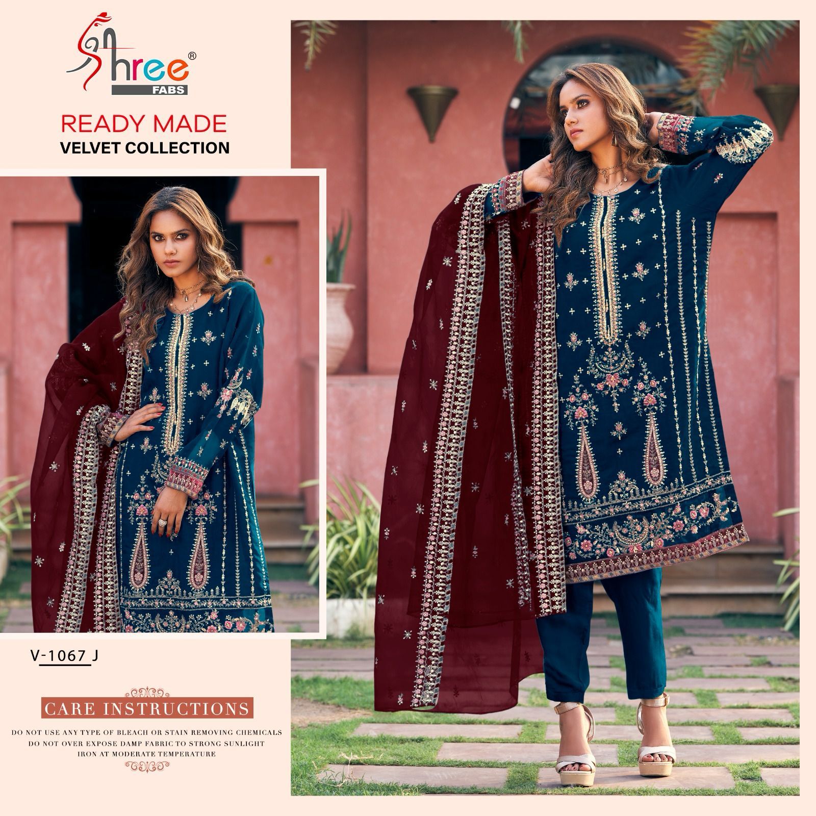 V-1067-J Shree Fabs Pakistani Readymade Suits
