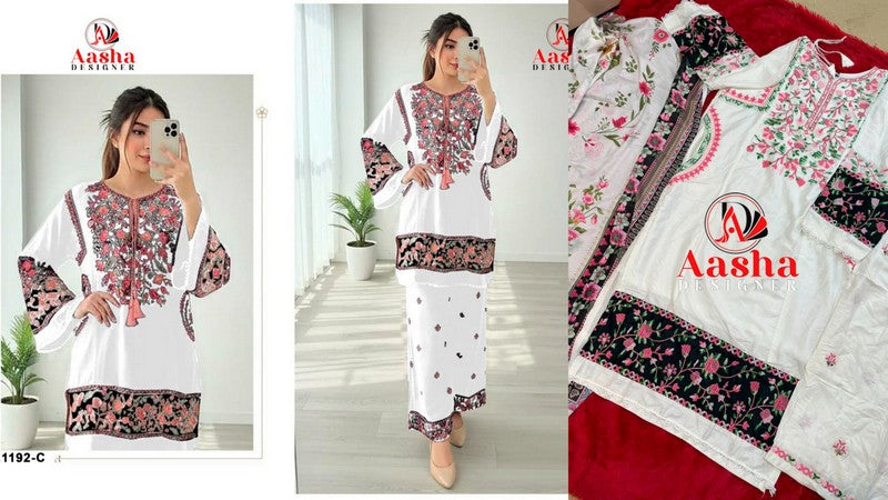 1192-C Aasha Designer Pure Rayon Pakistani Salwar Suits