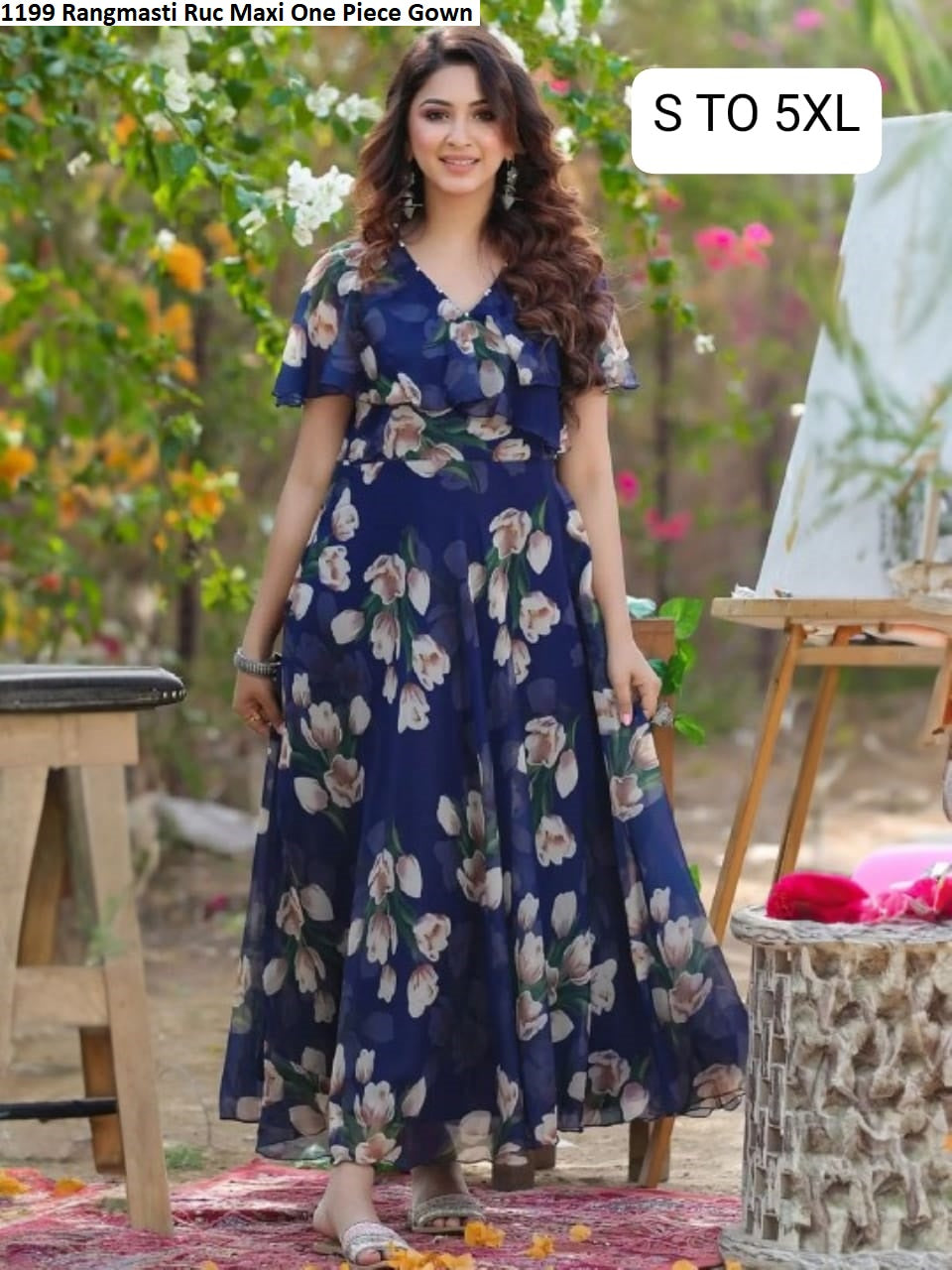 1199 Rangmasti Ruc Maxi One Piece Gown