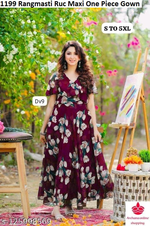 1199 Rangmasti Ruc Maxi One Piece Gown