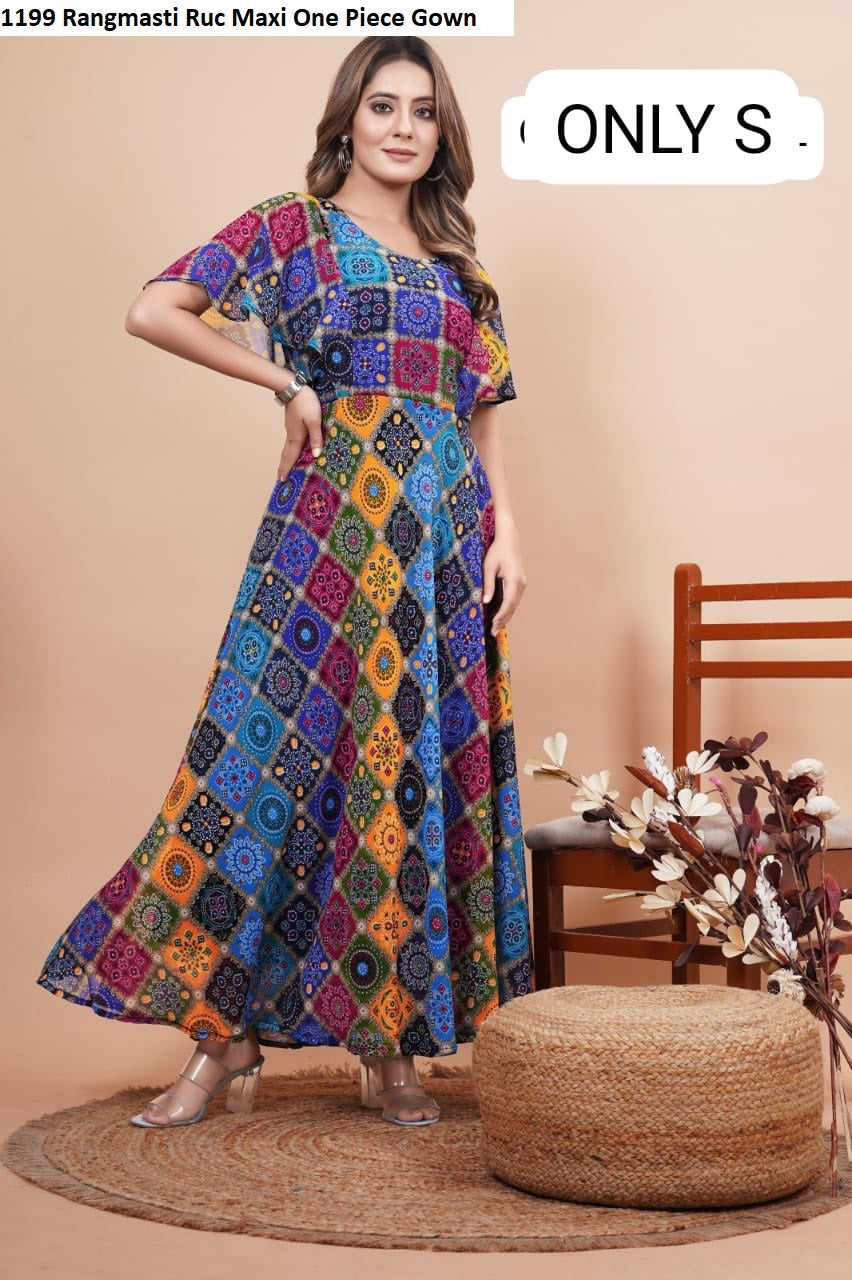 1199 Rangmasti Ruc Maxi One Piece Gown