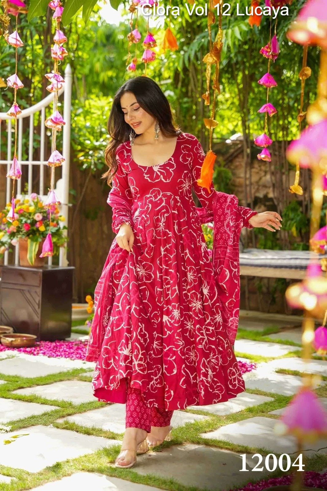 12004 Clora Vol 12 Lucaya Muslin Readymade Suits