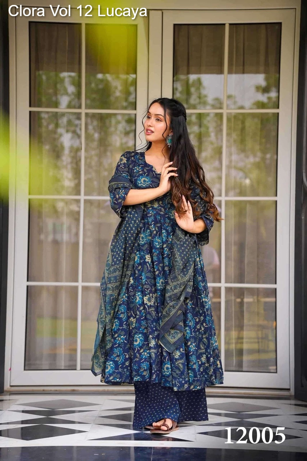 12005 Clora Vol 12 Lucaya Muslin Readymade Suits