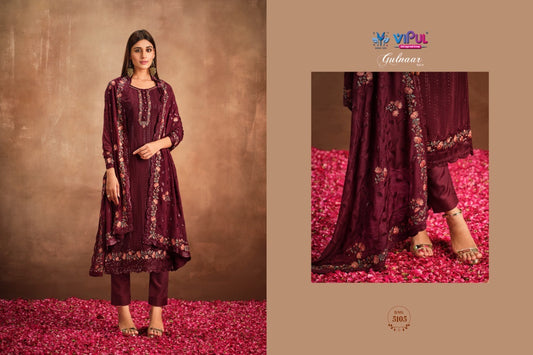 5105 Gulnaar Vol 4 Vipul Unstitched Suits
