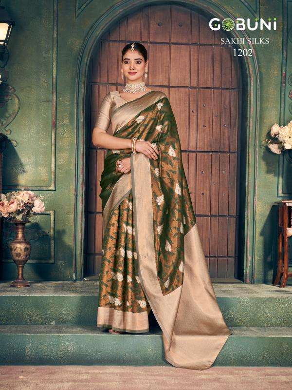 1202 Sakhi Gobuni Silk Sarees