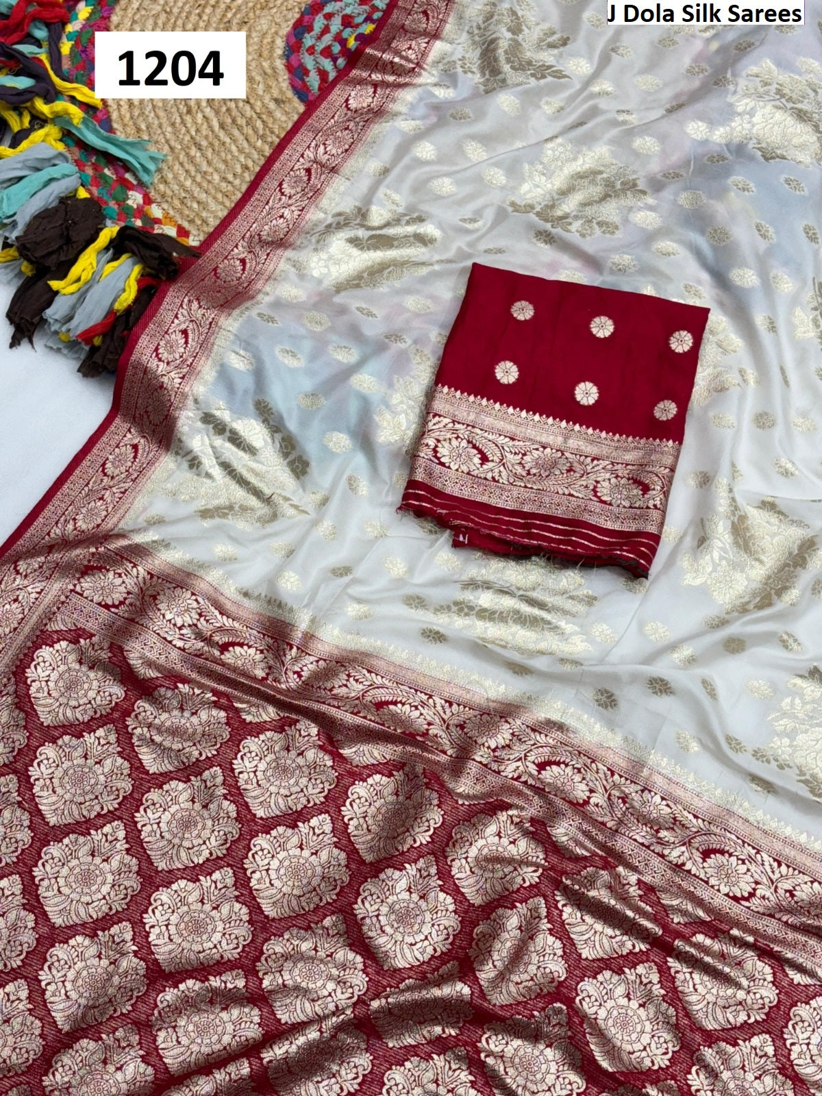 1204 J Dola Silk Sarees