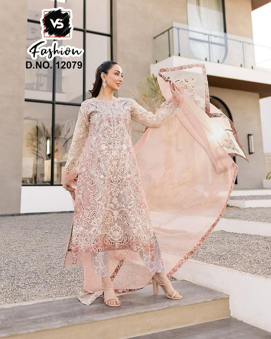 12079 Vs Fashion Organza Pakistani Readymade Suits