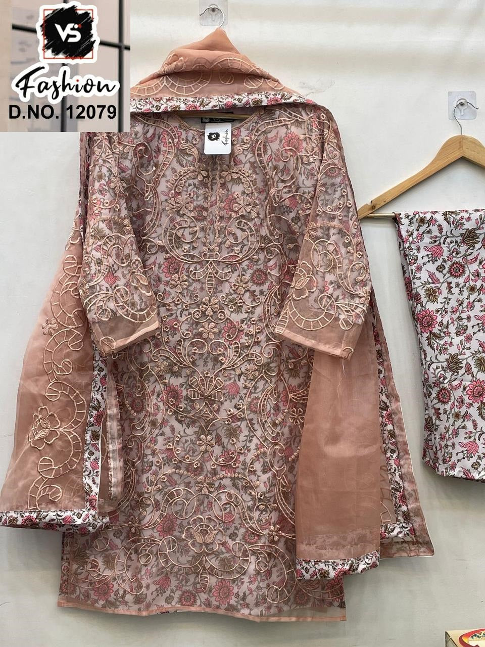12079 Vs Fashion Organza Pakistani Readymade Suits
