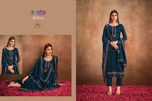 5106 Gulnaar Vol 4 Vipul Unstitched Suits