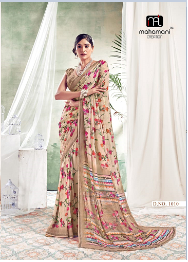 1010 Colors Mahamani Creation Sarees