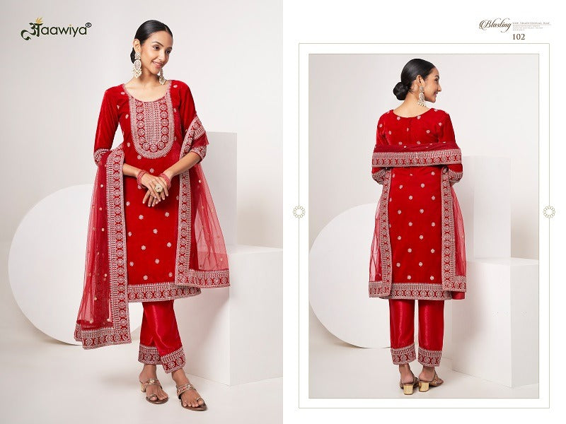 102 Sabhyata Vol 1 Aawiya Unstitched Suits