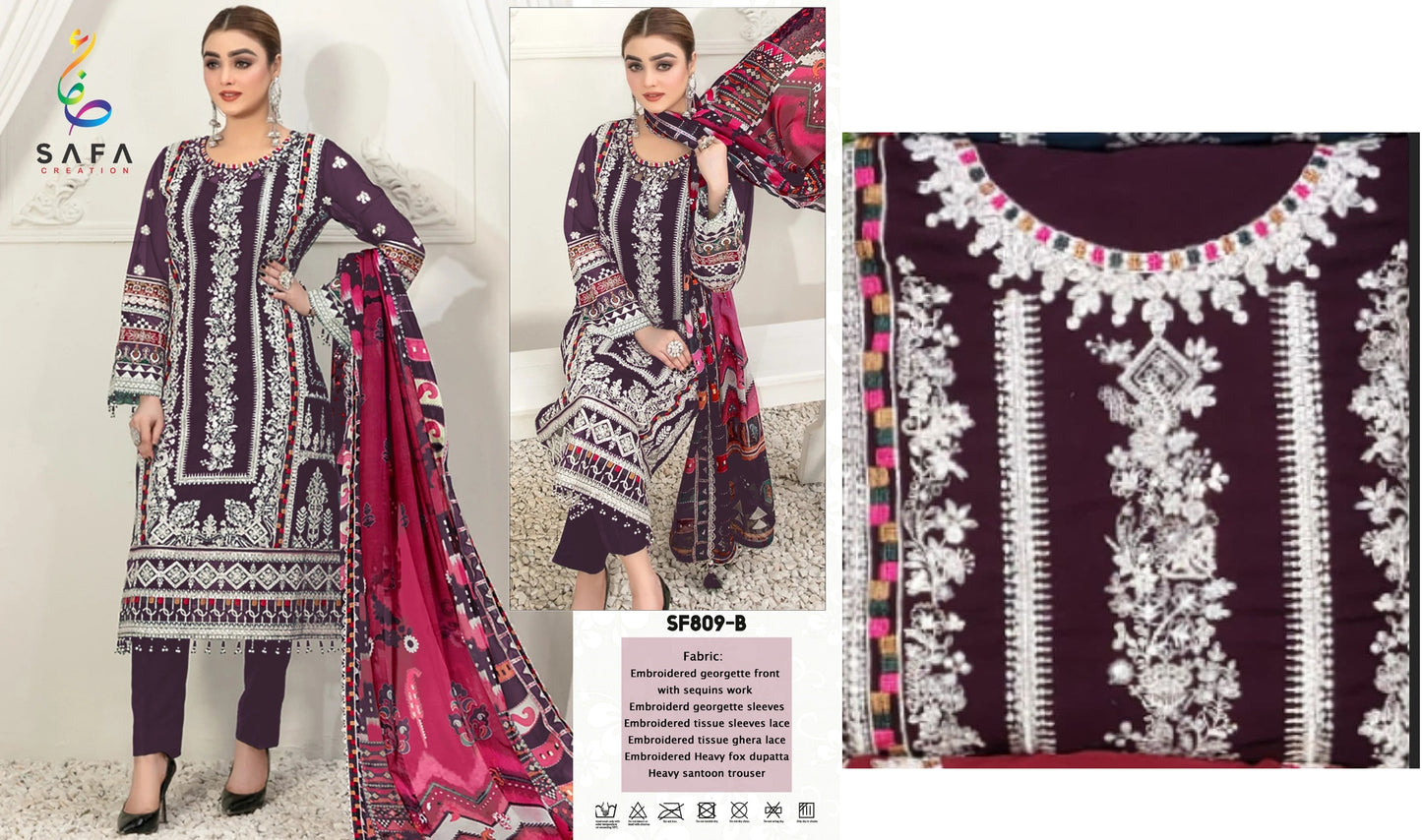 809B Safa Creation Pakistani Salwar Suits
