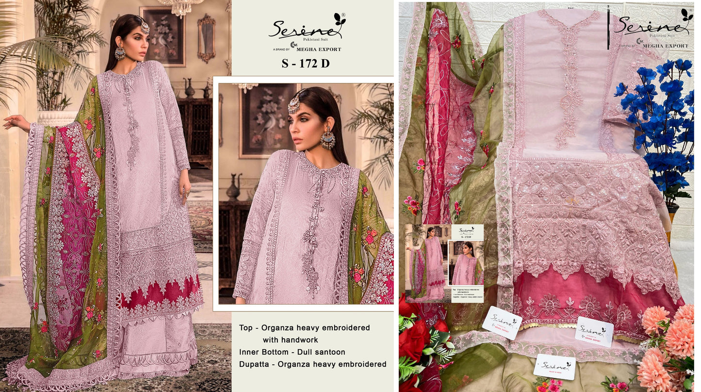 172D Serine Pakistani Salwar Suits