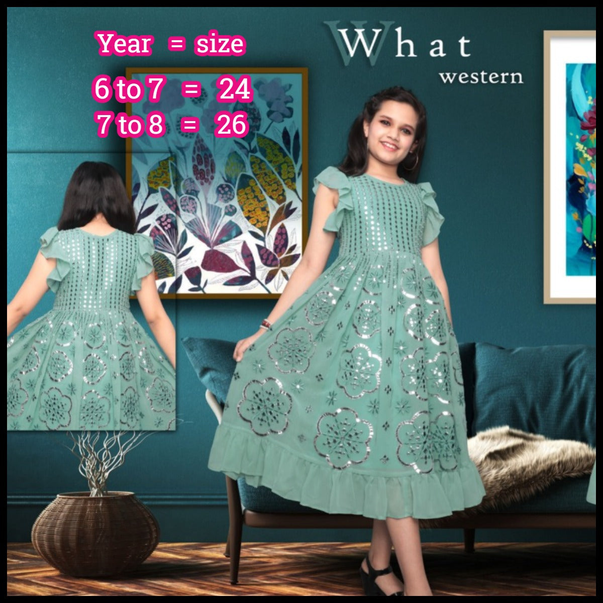 What Pista Adm Girls Western Dress