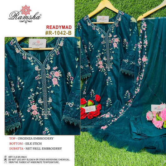 R-1042-B Ramsha Pakistani Readymade Suits