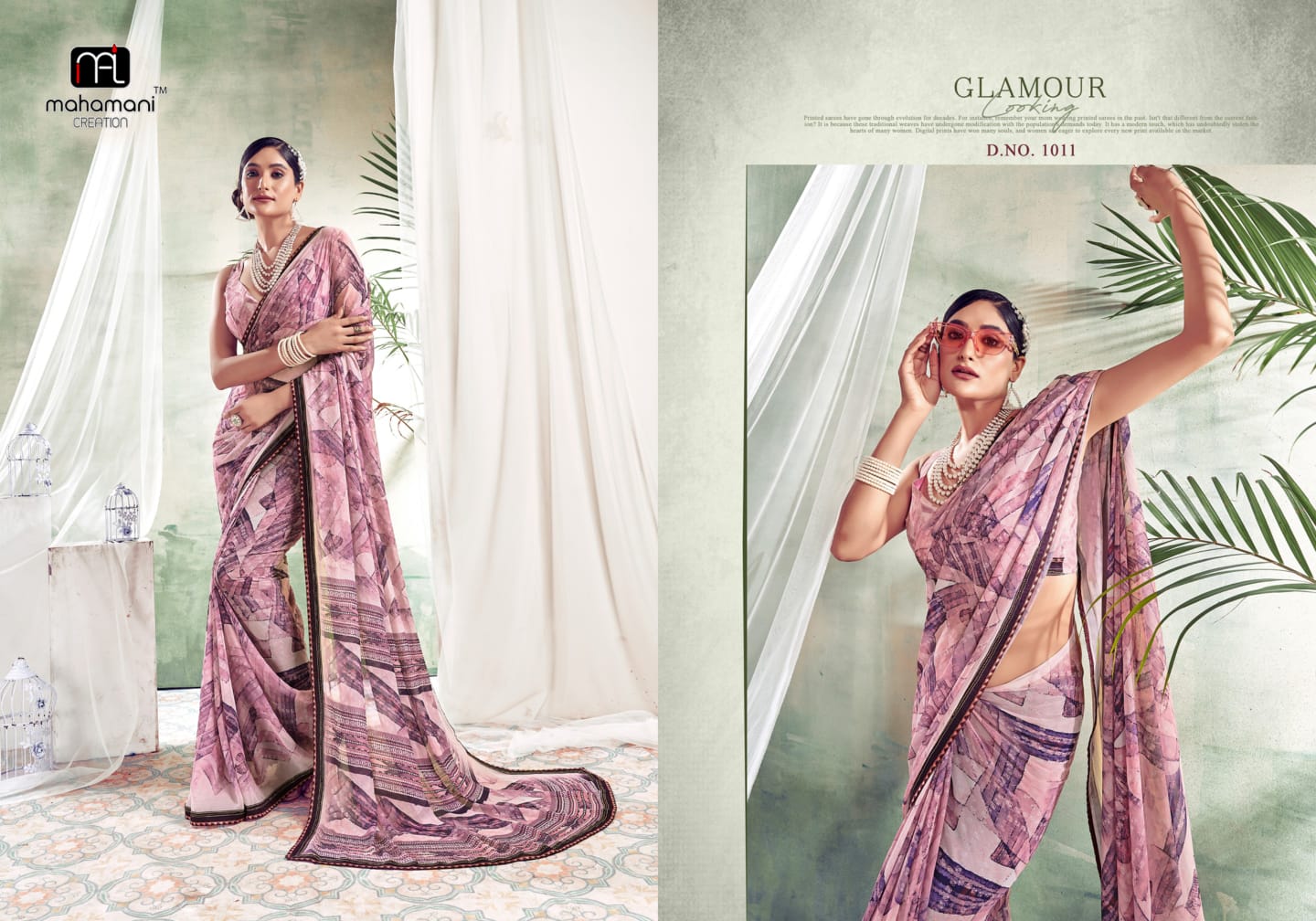 1011 Colors Mahamani Creation Sarees