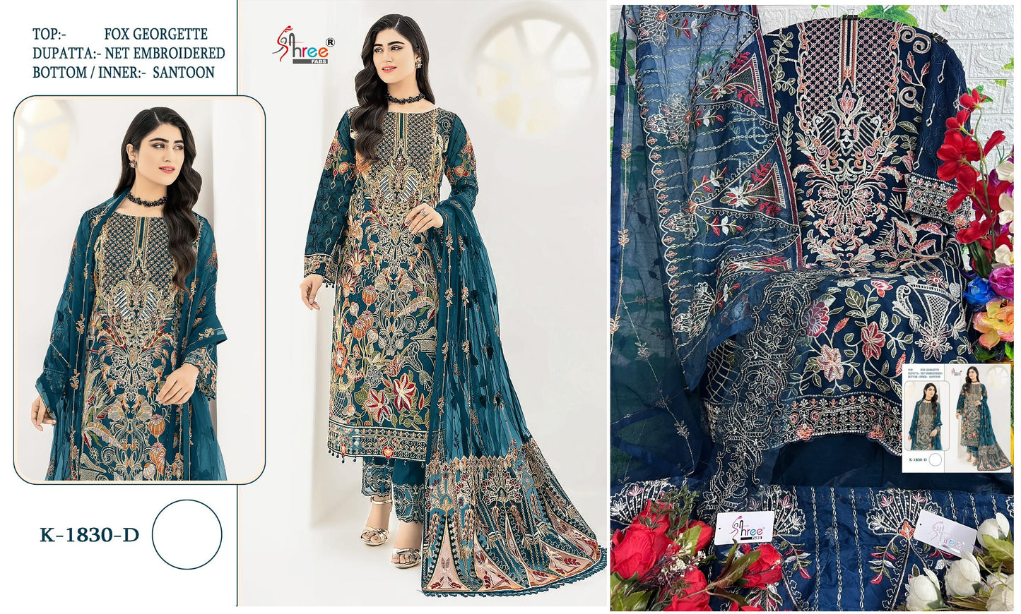 1830D Shree Fabs Pakistani Salwar Suits