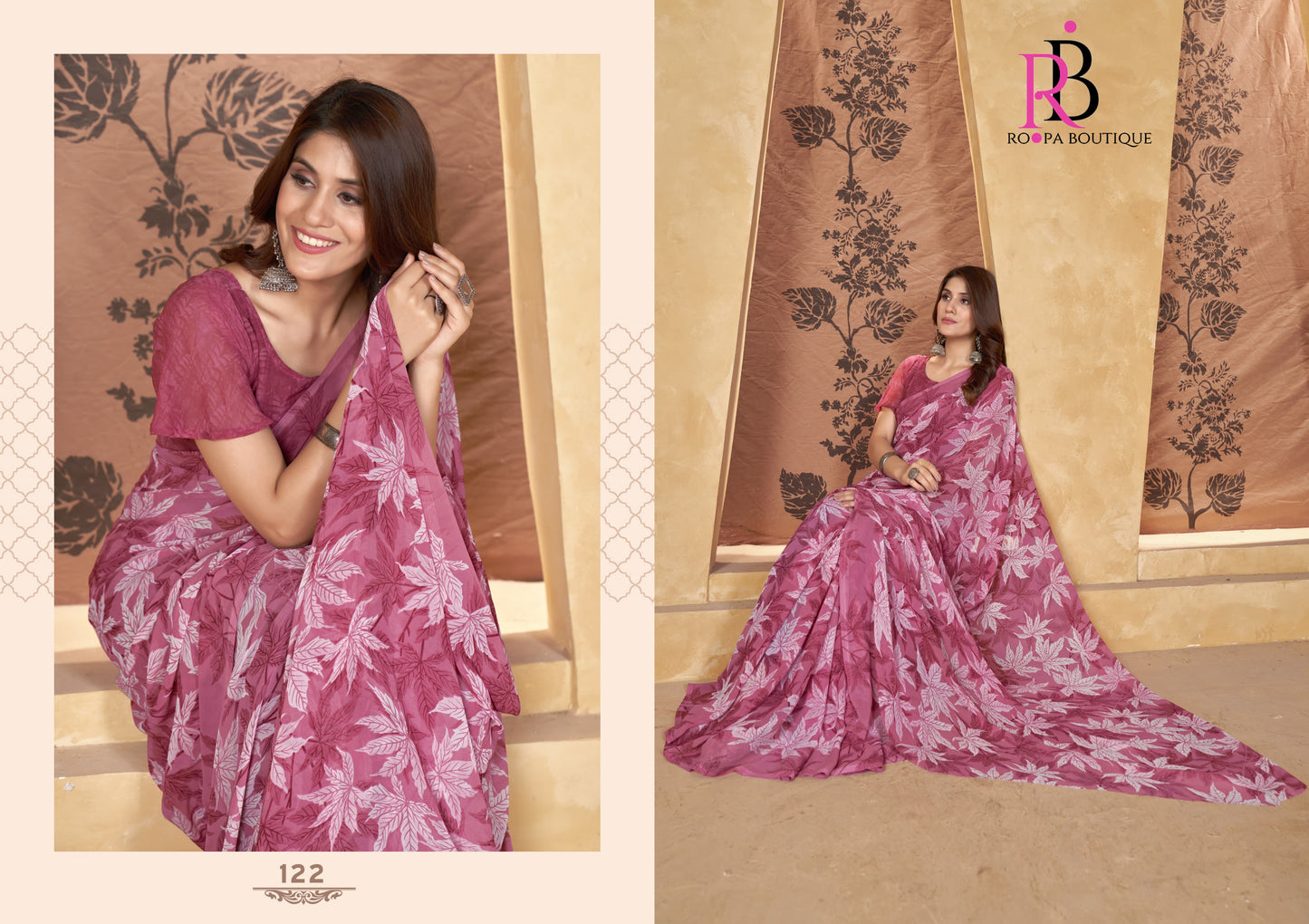 122 Zeeya Radhika Vol 6 Roopa Boutique Weight Less Sarees