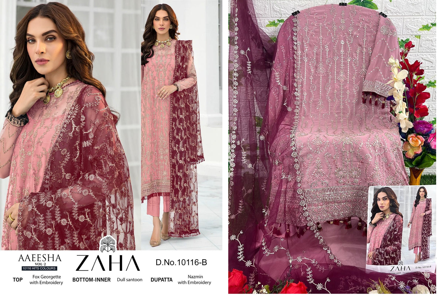 10116B Zaha Pakistani Salwar Suits
